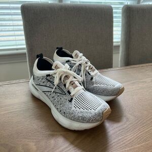 White and Gray Athletic Sneakers